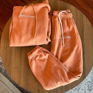 Pretty Little Thing Orange Hoodie/Jogger set
